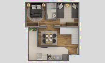 Imagem 4: Apartamento com entrada facilitada em 120x, com 51 metros quadrados com 2 quartos