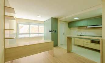 Imagem: Studio semimobiliado, cozinha americana