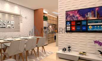 Imagem 2: Apartamento 51m², 2 dormitórios, varanda, 1 vaga coberta - Vila Humaitá - Santo André - SP