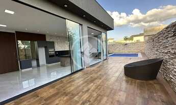 Imagem 6: Casa térrea frente para a mata, 4 suítes com armários e piscina aquecida no Condomínio do