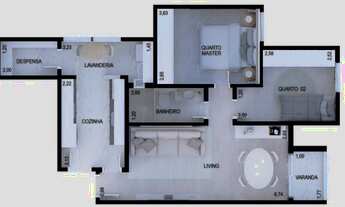 Imagem 2: Apartamento para venda com 60 metros quadrados com 2 quartos em Indianópolis - São Paulo
