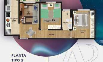 Imagem 5: Apartamento 2 Dormitórios com Varanda Jd. Jacinto AURORA RESIDENCE