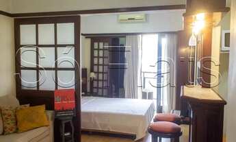 Imagem 1: Flat na região central de SP com 32m² contendo 1 dormitório e 1 vaga disponível para locaç