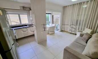 Imagem 3: Flat disponível para locação no Option Paraíso contendo 40m², 1 dormitório e 1 vaga de gar