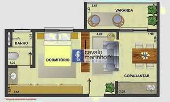 Imagem 6: Apartamento com 1 dormitório à venda, 35 m² por R$ 170.000 - Centro - Ribeirão Preto/SP