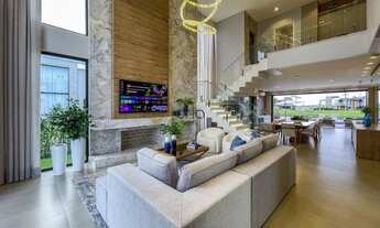 Imagem 4: Casa beira lago mobiliada e decorada com 5 suítes e piscina à venda, 417 m² - Condomínio S