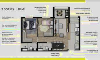 Imagem 3: Apto com 2 dorm - 1 suite - 58m2 - Vision Colinas