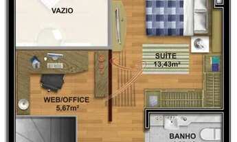 Imagem 4: Duplex mobiliado com 2 dormitórios, sendo uma suíte e garagem - excelente acabamento!