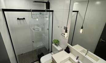 Imagem 6: Flat mobiliado com 33 m² e 2 vagas na posição nascente com vista para o mar no Jardim Oce