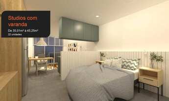 Imagem 6: Gloria Del´Art teremos apartamentos Studios de 33m² a 105m² com 1 e 2 quartos com opções g