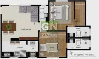 Imagem 2: Cobertura à venda, 2 quartos, 2 suítes, 3 vagas, Santa Efigênia - Belo Horizonte/MG