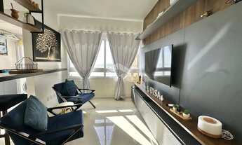 Imagem 3: Apartamento com 2 suítes + lavabo, mobiliado e decorado com vista para o Mar e com box/vag