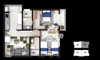 Imagem 7: Apartamentos com 2/4 à venda, 56m² e 57m² sendo a partir de R$ 331.000 - Tubalina - Uberlâ