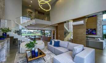 Imagem 6: Casa beira lago mobiliada e decorada com 5 suítes e piscina à venda, 417 m² - Condomínio S