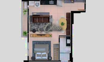 Imagem 3: Ritmo Bueno - 45 m² de 1 quarto no Setor Bueno - Goiânia - GO