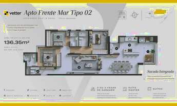 Imagem 4: Apartamento com 3 dormitórios à venda, 136 m² por R$ 2.175.395,00 - Centro - Penha/SC