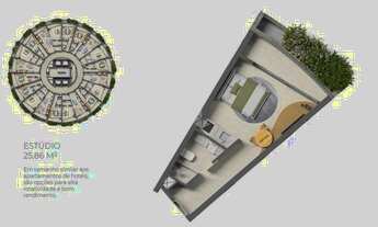 Imagem 2: Studios em Bento Gonçalves mobiliado para rentabilidade e patrimônio