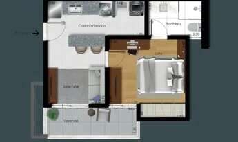 Imagem 2: Apartamento 1 quarto - Paineiras
