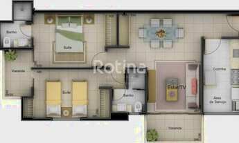 Imagem 4: Apartamento à venda, 2 quartos, 2 suítes, 2 vagas, Nossa Senhora Aparecida - Uberlândia/MG