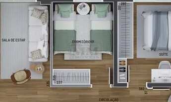 Imagem 3: Apartamento com 3 dormitórios à venda com 94.95m² por R$ 565.502,95 no bairro Tingui - CUR