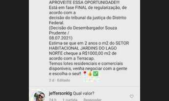 Imagem 5: Vendo lote Jardins do Lago Norte