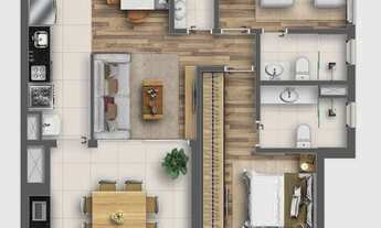 Imagem 3: Apartamento de 2 quartos e 1 vaga no Jardim Prudência - SP