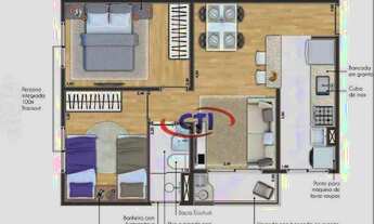 Imagem 7: Apartamento Novo com 2 dormitórios à venda, 48 m² por R$ 382.450 - Centro - São Bernardo d