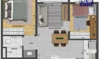 Imagem: Apartamento à venda, 37 m² por R$ 215.000,00