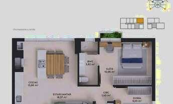 Imagem 2: Apartamento 2 dormitórios 1 suíte Palhoça Pedra Branca