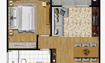 Imagem 5: Apartamento para venda tem 51 metros quadrados com 1 quarto