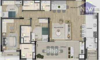 Imagem: Apartamento à venda, 114 m² por R$ 853.903,00
