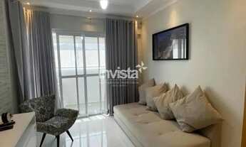 Imagem 2: Apartamento 2 Suítes, 89 m², 2 Vagas em Santos (Campo Grande) - Mobiliado