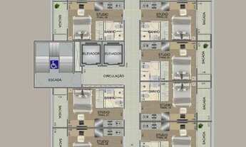 Imagem 7: Studio com 1 dormitório à venda, 21 m² por R$ 207.500 - Centro - Curitiba/PR