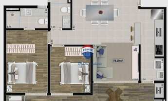 Imagem 3: Apartamento com 2 quartos, 78 m² por R$ 550.000 - Praia das Toninhas - Ubatuba/SP