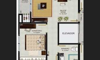 Imagem 4: Apartamento com 2 dormitórios sendo um suíte em construção, 79 m² por R$ 278.000 - Pagani
