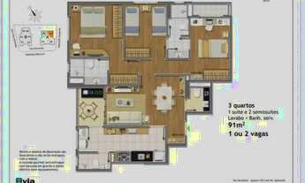 Imagem 6: Excelente apto ¾ no Complexo Alphaville Brasília. 18 km do Jardim Botânico. Duplicada 90