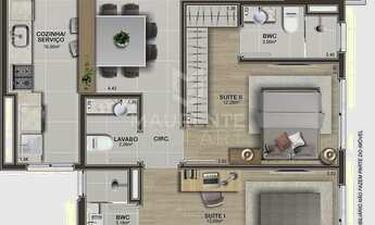 Imagem 3: Apartamento com 2 suítes no Estreito