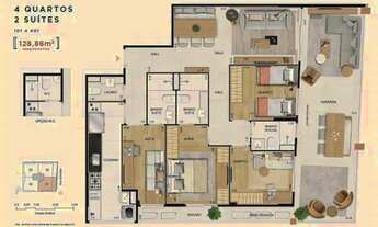 Imagem 2: Apartamento a venda com 4 quartos de 128m² em Botafogo - Rio de Janeiro - RJ