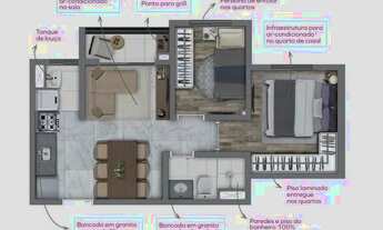 Imagem 2: Apartamento para venda em Belenzinho com 2 quartos , 38m²