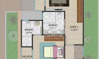 Imagem 4: Casa 4 Dormitórios sendo 3 Suítes no Campeche - Florianópolis SC