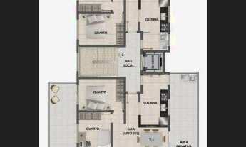 Imagem 4: ÁREA PRIVATIVA 03 QUARTOS 02 SUITES NO BAIRRO CIDADE JARDIM ELDORADO - CONTAGEM MG