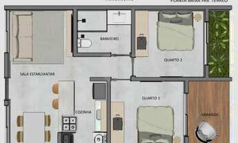 Imagem 3: Condomínio com 2 quartos à venda em Centro - AL