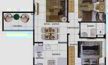 Imagem: Vendo Vista dos Copaibas com varanda