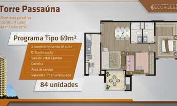 Imagem 4: Apartamento de 2 quartos, 1 suíte, sacada, 1 garagem coberta, no Ecoville/Campo Cumprido