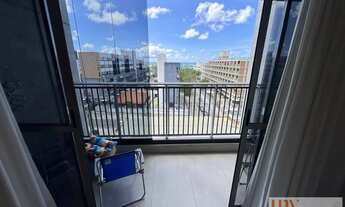 Imagem 4: Flat mobiliado com 33 m² e 2 vagas na posição nascente com vista para o mar no Jardim Oce