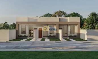 Imagem 2: Casa Linear em Lote de 150m² - 3 Quartos sendo 1 Suíte - Sala com Pé Direito Duplo - 1 Vag