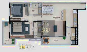 Imagem 7: Apartamento com 2 dormitórios à venda, 82 m² por R$ 571.015,00 - Campinas - São José/SC