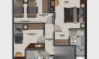 Imagem 5: TS Casa com 3 quartos sendo 1 suíte-Capim Macio