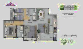 Imagem 3: Apartamento com 3 dormitórios à venda, 66 m² por R$ 466.737,00 - Jardim das Indústrias - S