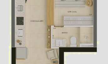 Imagem: Apartamento com 1 suite de 48,81 metros